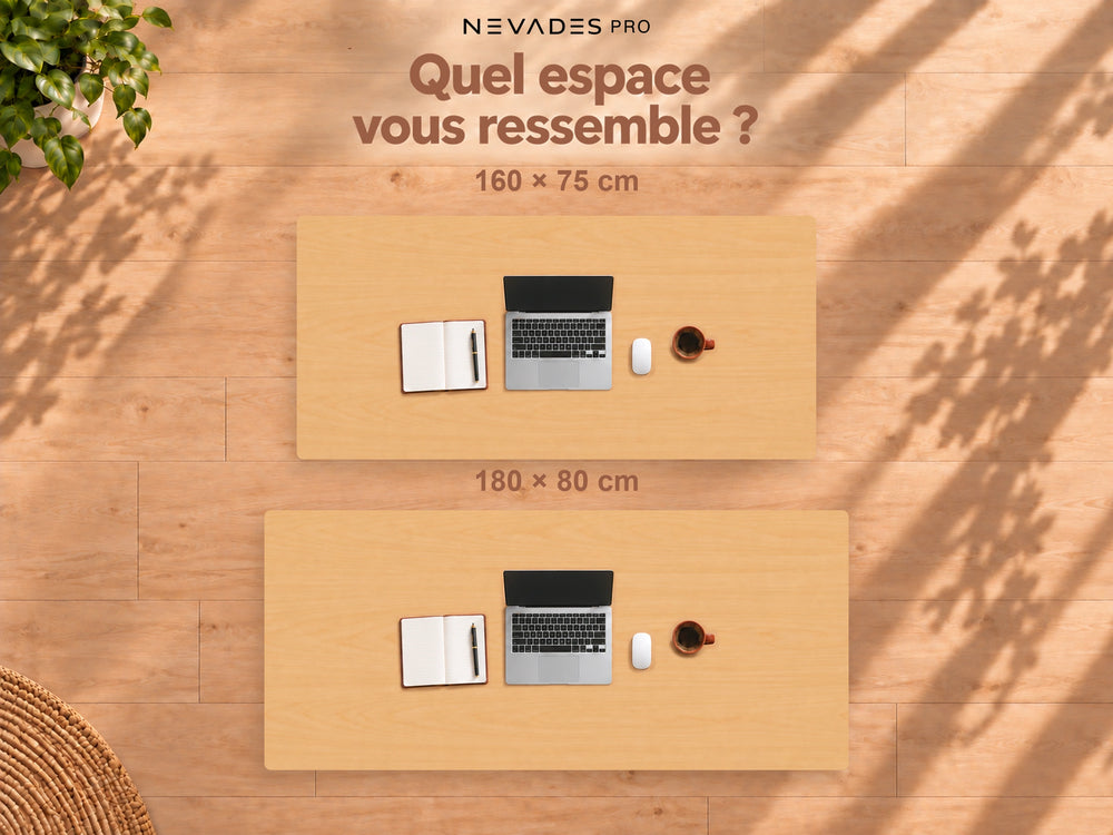 Nevades Pro Performance – Quel espace vous ressemble ? (plateau érable, piètement blanc)