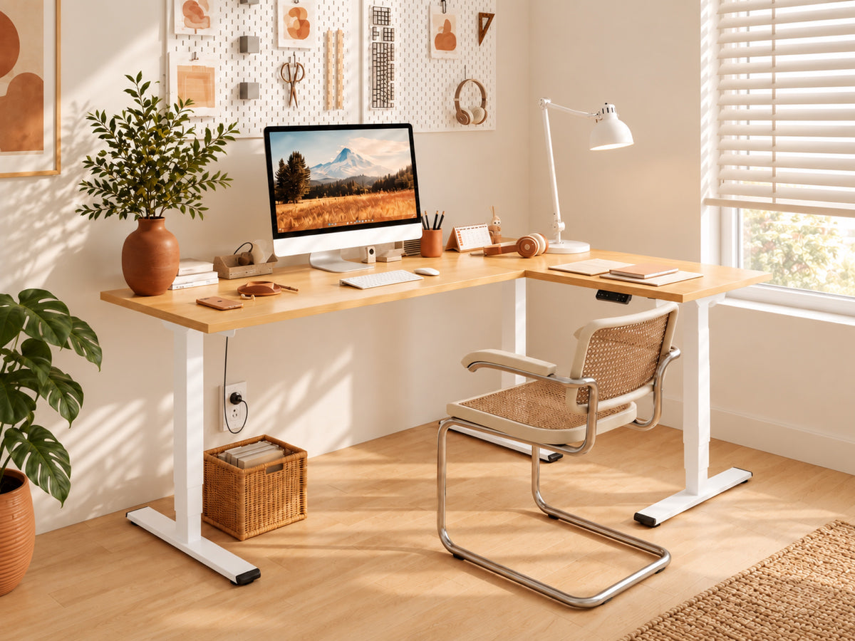 Nevades Pro Angle – plateau érable, piètement blanc